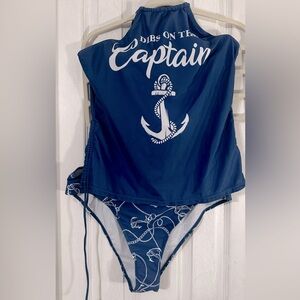 Dibs On The Captain Tankini Set.